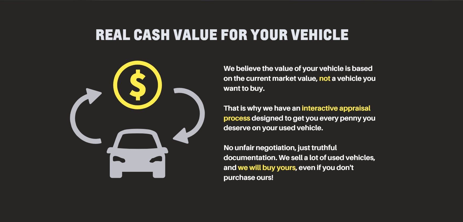 Real Cash value for your vehicle Sheboygan Chevrolet Buick GMC in Sheboygan WI
