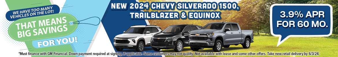 2024 Chevy Silverado, Trailblazer and Equinox Savings